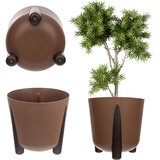 KADAX cvetlični lonec, pokrov za cvetlični lonec, na nogah, z vložkom, moderno, rjavo, 18 cm, (5000345982) | Shoptok.si