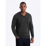 Ombre Washed men's pullover with a v-neck - black | shoptok.hr