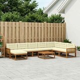  Set vanjskih sofa 9 pcs Prirodna i krem | shoptok.hr