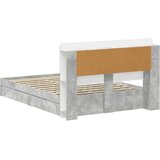  Okvir kreveta s pohranom s ladicama Betonska siva 135 x 190 cm | shoptok.hr