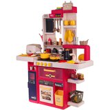  Dječja kuhinja za igru Kitchenette sa zvučnim svjetlosnim i vodenim efektima - 80 elemenata - crvena | shoptok.hr