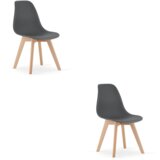  KITO stolica tamno siva / prirodne noge x 2 | shoptok.hr