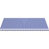 vidaXL Nadomestno blago za tendo modro in belo 6x3,5 m, (20729039) | Shoptok.si