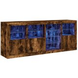  Komoda s LED svjetlima boja dimljenog hrasta 164 x 37x 67 cm | shoptok.hr