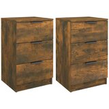 Maison Chic Dvo delni komplet Nočne omarice - Nočne mize dimljeni hrast 40x36x65 cm, (21689027) Cene