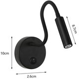  Brilagi - LED fleksibilna zidna lampa MAYA LED/3W/230V 4000K crna | Eponuda.com