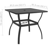 vidaXL Vrtni stol antracit 81,5 x 81,5 x 72 cm čelični | shoptok.hr