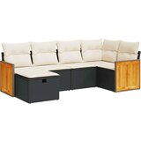 vidaXL 6-dijelni set vrtnih sofa s jastucima crni od poliratana | shoptok.hr
