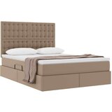  Postelja s shranjevanjem Kapučino 140 x 190 cm Umjetno usnje, (5000105422) | Shoptok.si