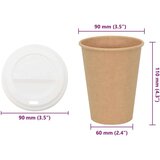 vidaXL Papirnate skodelice za kavo s pokrovčki 1000 kosov 12oz 300ml Cene