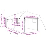 vidaXL rastlinjak za hojo z zložljivim okvirjem Zelena 870x290x315 cm Jeklo | Shoptok.si