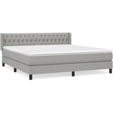 Maison Chic Box spring postelja - Vzmetna postelja z vzmetnico svetlo siva 180x200 cm blago SL20549, (21893601) | Shoptok.si