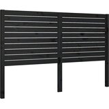  Uzglavlje za krevet crno 156 x 4 x 100 cm od masivne borovine | shoptok.hr