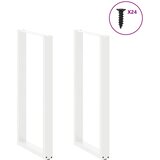 Noge za barski stol U-oblika 2 kom Bijele 60 x (110-111) cm Čelik | shoptok.hr