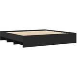  Okvir za krevet crni 200 x 200 cm konstruirano drvo | shoptok.hr