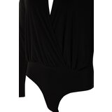 Trendyol Black Double Breasted Collar Knitted Body | ePonuda.com
