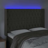  Posteljno vzglavje temno sivo 163x16x118/128 cm žamet, (20793493) | Shoptok.si