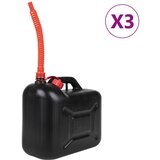 vidaXL Posoda za gorivo z upogljivim tulcem 3 kosi črna 20 L plastika Cene