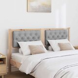 vidaXL Vzglavje Drugo Rjava in svetlo siva 150 cm Trdna borovina | Shoptok.si
