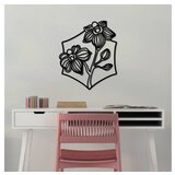 WALLXPERT dekorativni metalni zidni pribor orchid l crna boja Cene