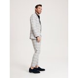 Reserved kariraste hlače carrot - siva | Shoptok.si