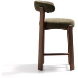 Kave Home Zelena/u tamnoj prirodnoj boji barska stolica od čvrste jeseni (visine sjedala 65 cm) Granite – | shoptok.hr