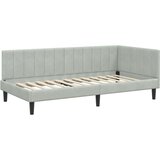  Kutni okvir kreveta s madracem Svjetlosiva 90 x 190 cm Baršun | shoptok.hr