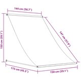 Tenda na uvlačenje 150 x 150 cm krem | shoptok.hr