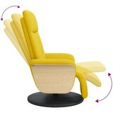  Naslanjač z naslonom za noge svetlo rumeno blago | Shoptok.si