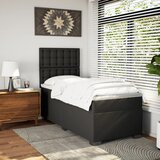  s oprugama i madracem crni 90x190 cm od umjetne kože | shoptok.hr