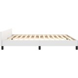  Posteljni okvir z vzglavjem bel 160x200 cm umetno usnje, (20903494) | Shoptok.si