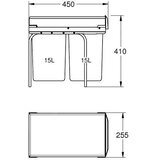 Grohe 40855000 Blue Home, 2 x 15l sorter odpadkov | Shoptok.si