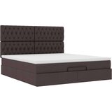 vidaXL Otomanski posteljni okvir z vzmetnico temno rjava 180x200 cm | Shoptok.si