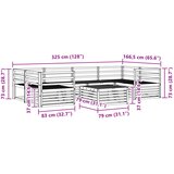  Set vanjskih sofa 7 kom. Prirodna Čvrsto drvo akacije | shoptok.hr
