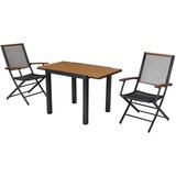 Gardenson SET ZA BALKON ITANOS kovina, umetna masa barve grafita, naravne barve | Shoptok.si