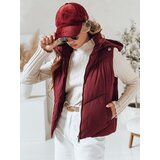 DStreet Kamizelka damska pikowana LIKEHUGS bordowa | Shoptok.si