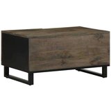 vidaXL Klubska mizica črna 80x50x40 cm trden mangov les | Shoptok.si