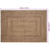  Tepisi za područja Prirodna i crna 240 x 340 cm Juta | shoptok.hr