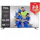 Tcl QLED televizor 50C645, 4K Ultra HD, Smart TV, Android, Google TV, 120 Hz DLG, HDR 10+, HDMI 2.1, Metalik Sivi **MODEL 2023** Cijene