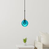 Squid Lighting Modra viseča svetilka s steklenim senčilom ø 12 cm Twister – | Shoptok.si
