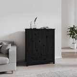 vidaXL Visoka komoda crna 83 x 41,5 x 100 cm od masivne borovine Cijene
