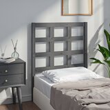 Maison Chic posteljno vzglavje - vzglavna omarica - nočna omarica sivo 80,5x4x100 cm trdna borovina, (21705092) | Shoptok.si