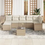 vidaXL 8-dijelni set vrtnih sofa s jastučićima smeđi poli ratan | shoptok.hr