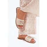 Boto Flat Ladies Sandals With Decorative Detail Beige Nenitta | ePonuda.com