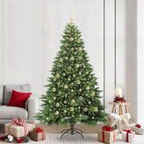 vidaXL Umestno božično drevo med 300 LED Zelena 210 cm PE in PVC | Shoptok.si