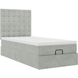  Okvir za krevet s madracima svjetlosivi 80x200 cm baršunasti | shoptok.hr