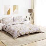  Set posteljine za poplun bijelo-smeđi 200x200 cm pamučni | shoptok.hr