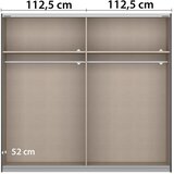 Modern Living Omara Z Drsnimi Vrati Artemis, Bela, Barva Šampanjca | Shoptok.si