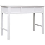  Radni stol bijeli 108 x 45 x 76 cm od masivnog drva paulovnije | shoptok.hr