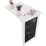 Kondela Zložljiva stenska miza s tablo, bela, ZALMAN | Shoptok.si